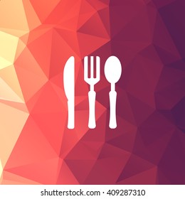 Knife , fork and spoon icon vector