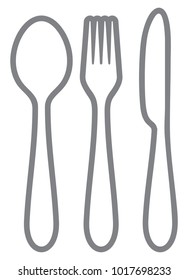 knife fork and spoon icons