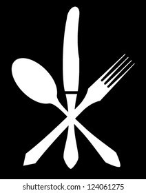 knife fork and spoon vector illustration