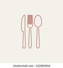 Knife, Fork, and Spoon vector template