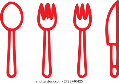 Icono de Arte vectorial de cuchillo y tenedor