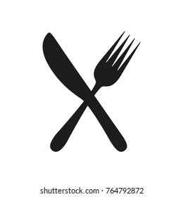 knife and fork vector icon, flat design best fork and knife icon 
