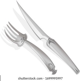 Knife And Fork For A Very Fancy Dinner