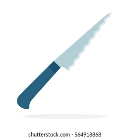 Knife for the frozen products vector flat material design object. Isolated illustration on white background.