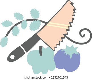 helicóptero de cocina de fruta con cuchillo