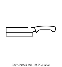 knife for fruits and vegetables nakiri line icon vector. knife for fruits and vegetables nakiri sign. isolated contour symbol black illustration