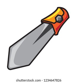 knife game weapon vector icon, modern concept, simple style  