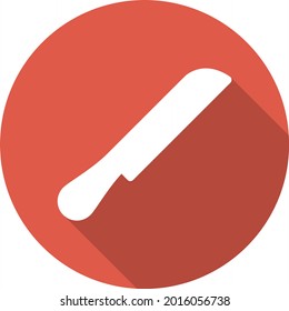 Knife Glyph Circle Vector Icon Design

