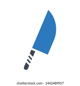 knife glyph color vector icon