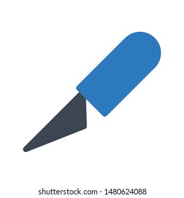 knife glyph colour vector icon