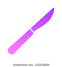 Diseño de iconos de gradiente de glifos de Cuchillo