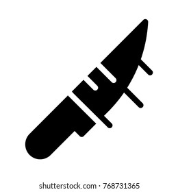  knife glyph icon
