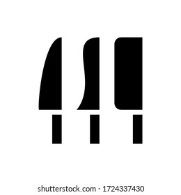 Knife glyph icon. Kitchen equipment glyph vector icon design. Restaurant set icon.