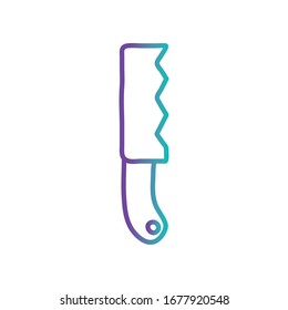 knife gradient style icon design, Cook kitchen Eat food restaurant home menu dinner lunch cooking and meal theme Vector illustration