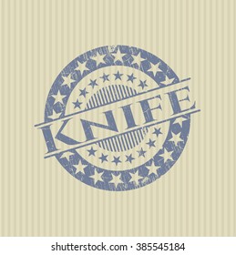 Knife grunge style stamp