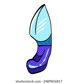 Messer-Halbton-Symbol handgezeichnete Farbe Vektorillustration