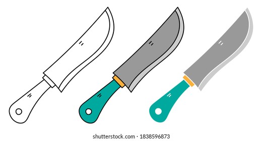 knife hand drawn design vector