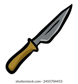 Icono de garabato dibujado a mano de cuchillo