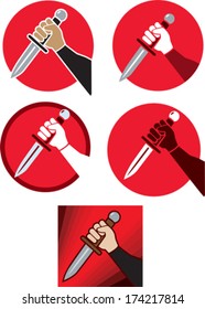 Knife hand icon 