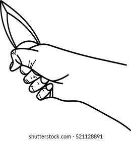 Knife in hand sketch