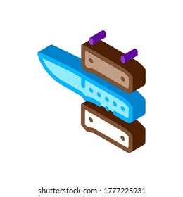 Knife Handle Icon Vector. Isometric Knife Handle sign. color isolated symbol illustration