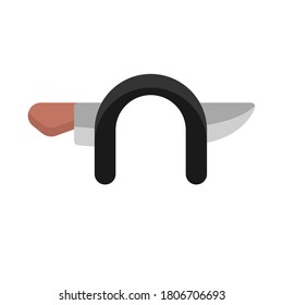 knife hat halloween symbol icon 