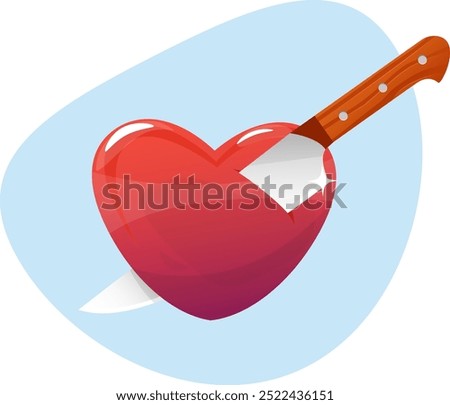 knife in the heart, concept of betrayal and deceit.