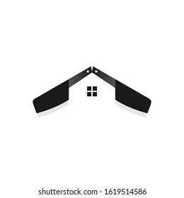 knife and home logo illustration