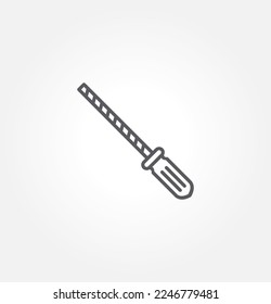 plantilla de logotipo de la ilustración del vector del icono de afinamiento de cuchillos para muchos fines. Aislado sobre fondo blanco.