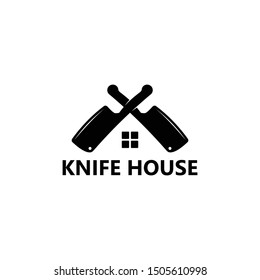 Knife house Logo Template Design