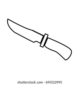 Knife of hunter icon .