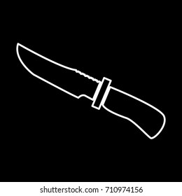 Knife of hunter icon .