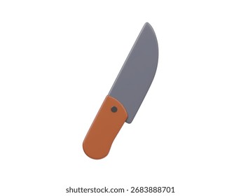 Icono de cuchillo Ilustración de representación 3d