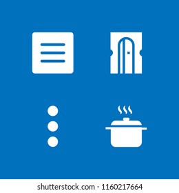 knife icon. 4 knife set with tools and utensils, cook and menu vector icons for web and mobile app