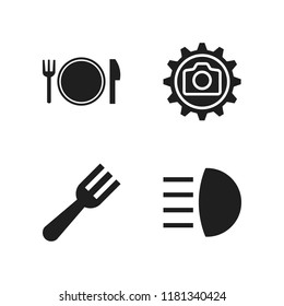knife icon. 4 knife vector icons set. fork, tools and utensils and restaurant icon icons for web and design about knife theme