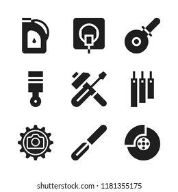 knife icon. 9 knife vector icons set. peeler, settings and pizza cutter icons for web and design about knife theme