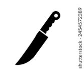 knife icon black color. illustrator vector.