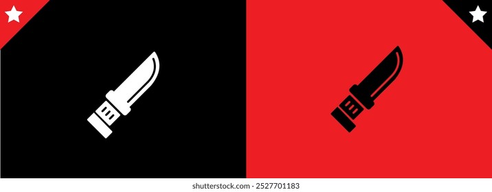 knife icon black color. illustrator vector.