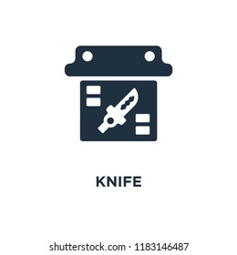 Knife icon. Black filled vector illustration. Knife symbol on white background. Can be used in web and mobile.