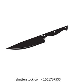Knife icon, black isolated vector