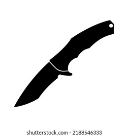 Knife icon. Black isolated knife icon. Vector illustration.