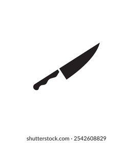 Messersymbol schwarz-weißes Vektorzeichen