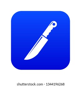 Knife icon blue vector isolated on white background