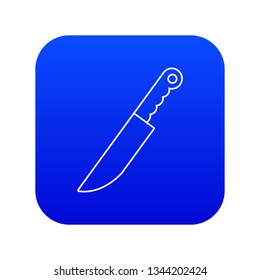 Knife icon blue vector isolated on white background