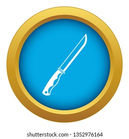 Knife icon blue vector isolated on white background for any design