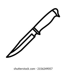 Knife Icon. Bold outline design with editable stroke width. Vector Illustration.