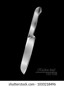knife icon for butcher shop, Vintage typographic hand-drawn. Meat cutting knives, Cutlery icon set vector realistic kitchen knives isolated, Vector illustration.   
