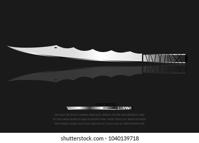 knife icon for butcher shop, Vintage typographic hand-drawn. Meat cutting knives, Cutlery icon set vector realistic kitchen knives isolated, Vector illustration. 
