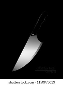 knife icon for butcher shop, Vintage typographic hand-drawn. Meat cutting knives, Cutlery icon set vector realistic kitchen knives isolated, Vector illustration. 