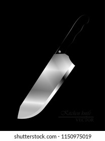 knife icon for butcher shop, Vintage typographic hand-drawn. Meat cutting knives, Cutlery icon set vector realistic kitchen knives isolated, Vector illustration. 